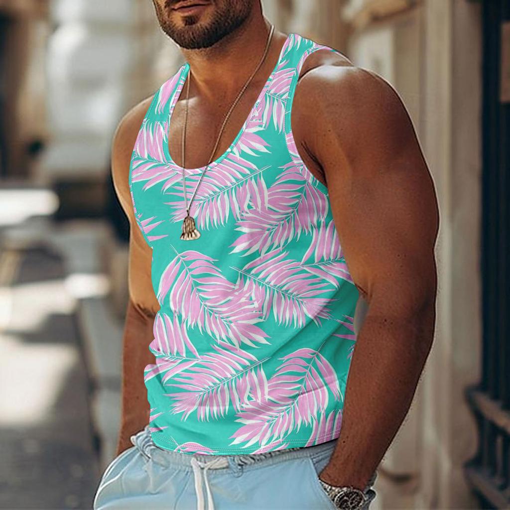 Мужская летняя пляжная майка для серфинга, большой размер, повседневный дышащий топ без рукавов, свободная майка с принтом, мужская рубашка