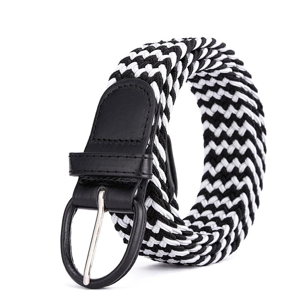 Мужской и женский эластичный эластичный саржевый повседневный ремень, дышащий студенческий тканый ремень