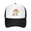 Cottagecore Frog With Mushroom Baseball Cap Trucker Hat Gentleman Hat Snap Back Hat Mens Cap Women'S