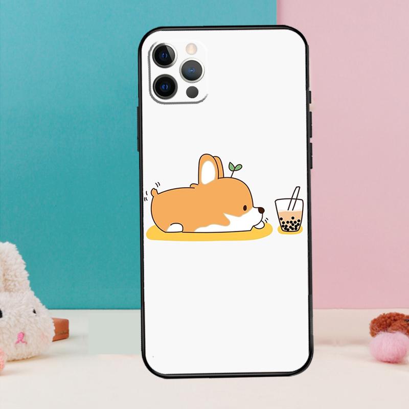 Мультяшный чехол для телефона с корги для iPhone 17 Air 16 15 14 13 12 11 Pro Max 12 13 mini 15 16 Plus 16e Чехол