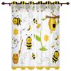 Bee Cartoon Window Curtains Home Decor Bedroom Window Treatments Valance Curtains for Living Room