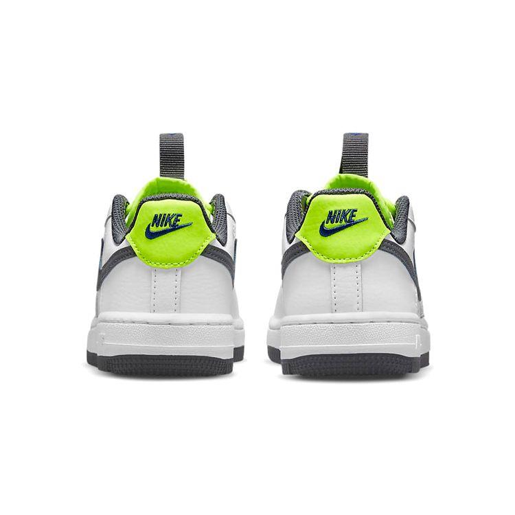 Nike Force 1 Toggle PS Белые детские кроссовки Volt Game-Royal Iron-Grey CU5287-101