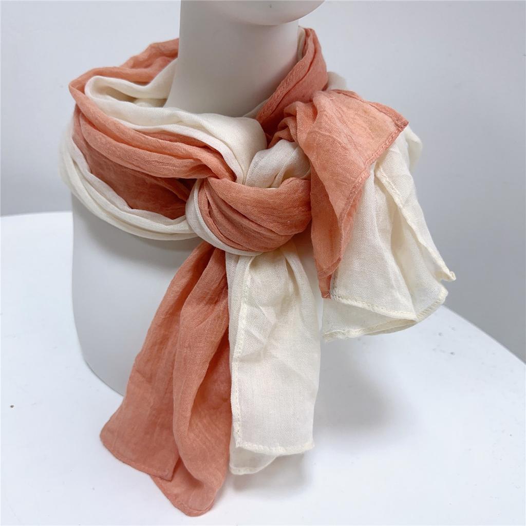 New Linen And Cotton Scarf Long Color Patch Scarf Shawl Autumn Winter Warm Artistic Woman Scarf 79x190cm