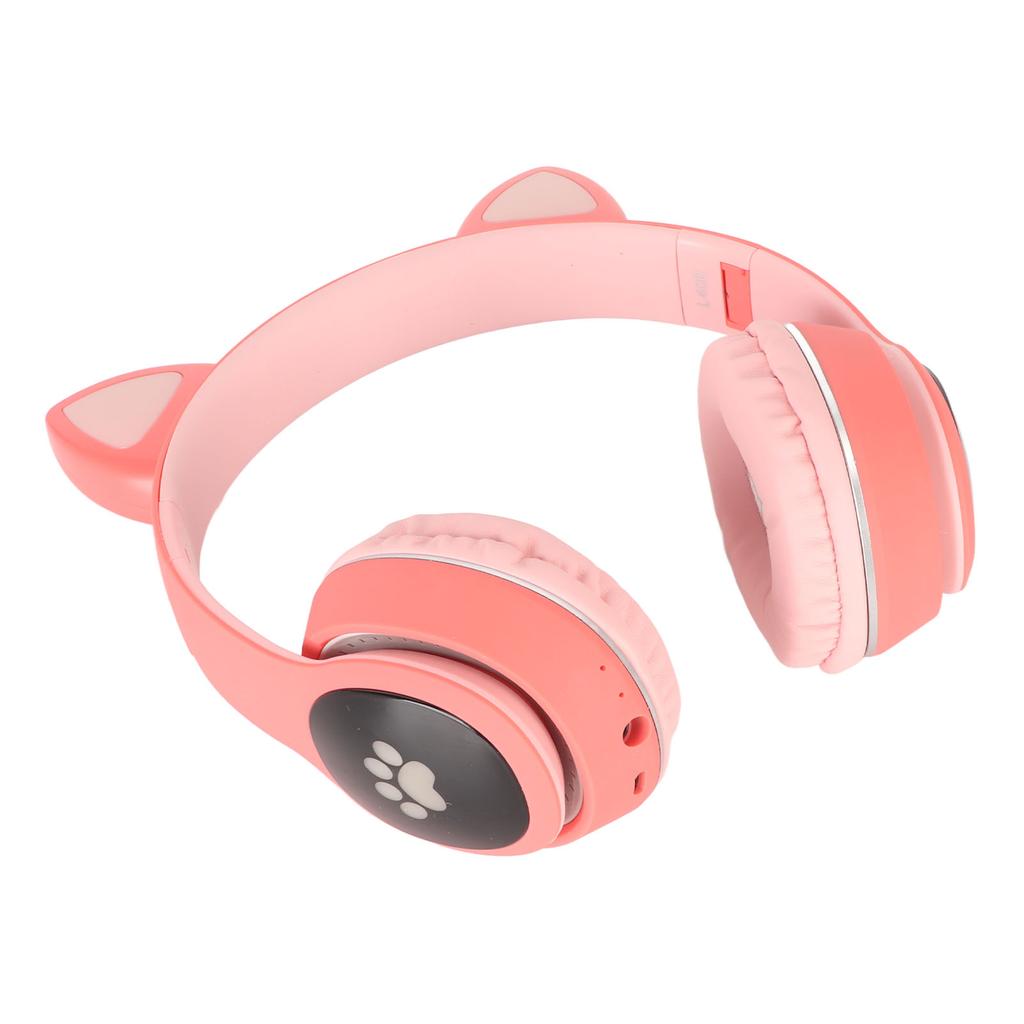 Cat Ear Gaming Headset Bluetooth Support Small Memory Card LINEIN Mode Gaming Headphone with LED Mic