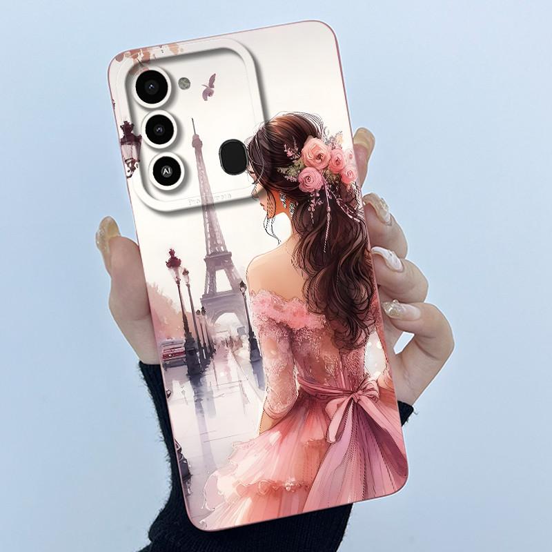 Чехол для телефона Tecno Spark 8C KG5k KG5j Милая Панда Девочки Кошки Жидкий Силикон Задняя Крышка Для Tecno Spark Go 2022 Spark8C Funda