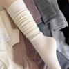 Женские длинные носки, кашемировые женские ботинки, однотонные шерстяные чулки до бедра, узкие повседневные хлопковые гольфы выше колена, пушистые женские длинные гольфы