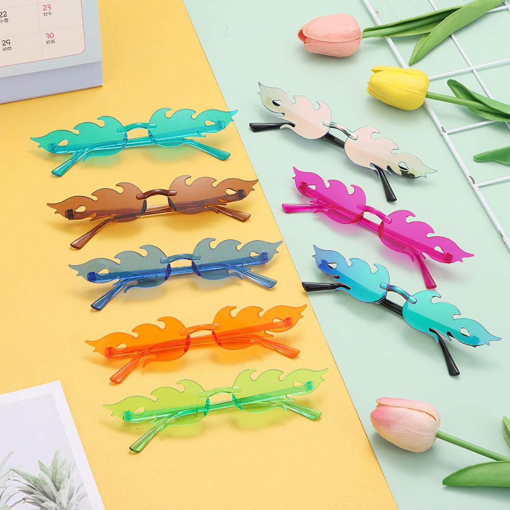 Novelty Eyewear Cosplay Party Flame Shaped Flame Sunglasses Sun Glasses Sunglasses for Women
