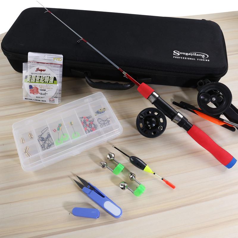 Набор удочек и катушек для зимней удочки и лески для зимней спортивной рыбалки на открытом воздухе, полный набор для рыбалки
