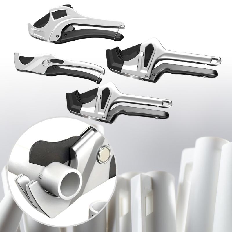 Ratcheting PVC Pipe Shears Pipe Cutter for Cutting of Plastic and PEX Pipes for DIY Enthusiasts