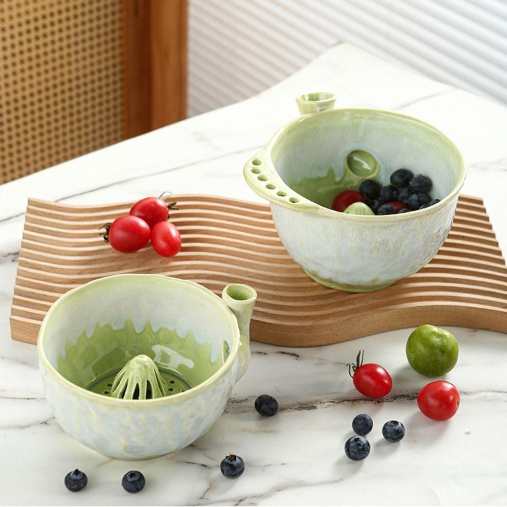 Self-spinning Ceramic Berry Washer Self-Rotating Fruit Cleaner Kitchen Tool