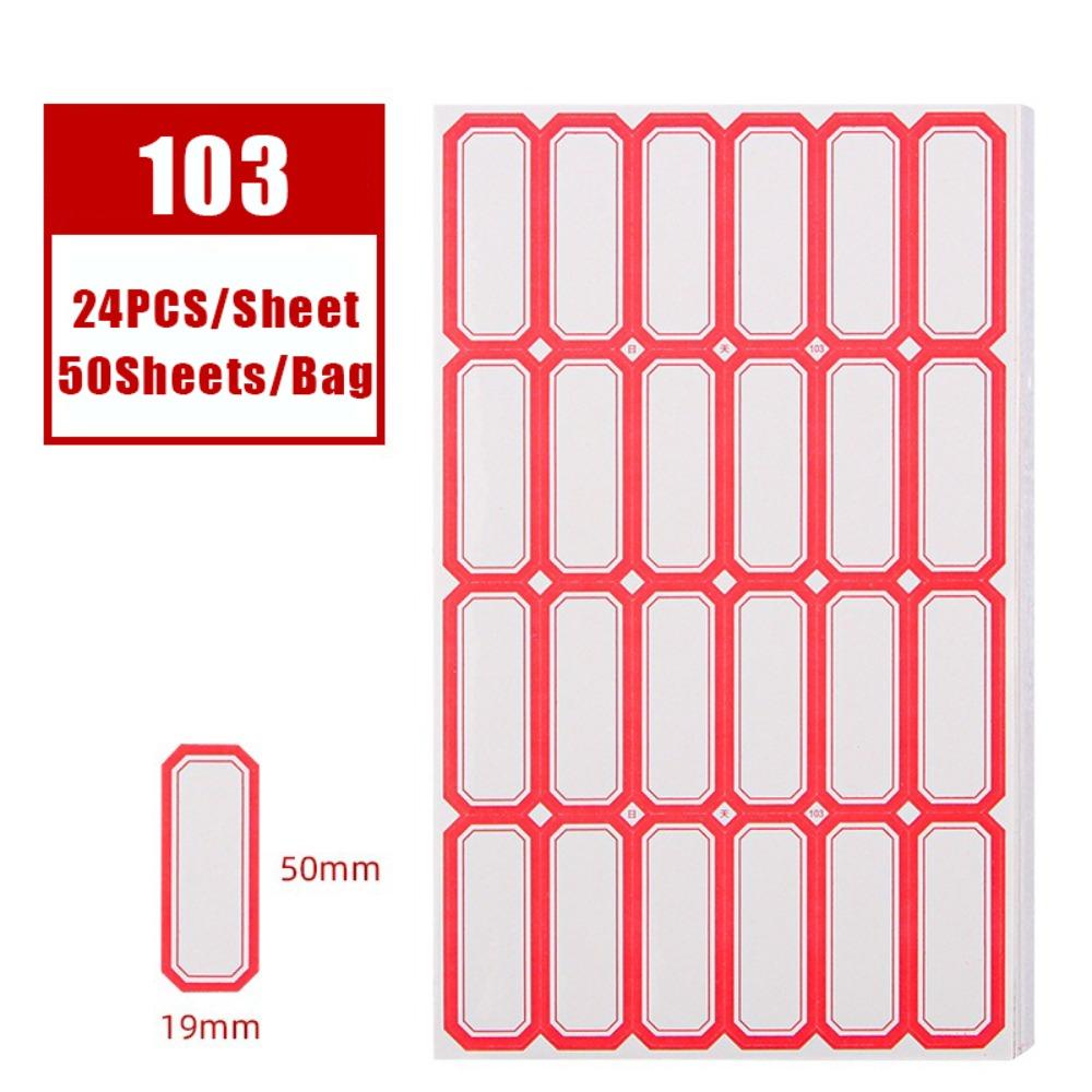 50 листов Цветные наклейки для этикеток Рукописная маркировка цены Клейкая бумага Самоклеящаяся этикеточная бумага Дом