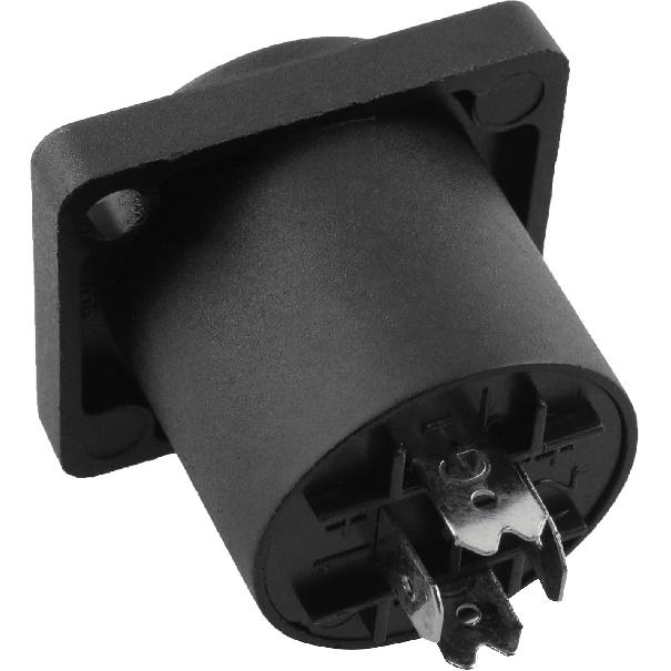 2PCS 4 Pole Square Female Panel Mount Socket Twist Lock Speaker Female Jack Panel Mount Socket Connector-Audio Speaker Jack Twist Lock