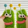 1 Pair Cartoon Socks Funny Expression Decoration Animal Big Eyes Thick Fuzzy Plush Warmth Retention Fall Winter Floor Socks Holiday Gift