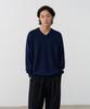 KNOUUN Layered V Neck Knit (Navy)