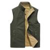 Casual Men's Waistcoat Photography Fishing Double-sided Standing Collar Cotton Coat Vest 2024 Winter New Loose Solid Coat