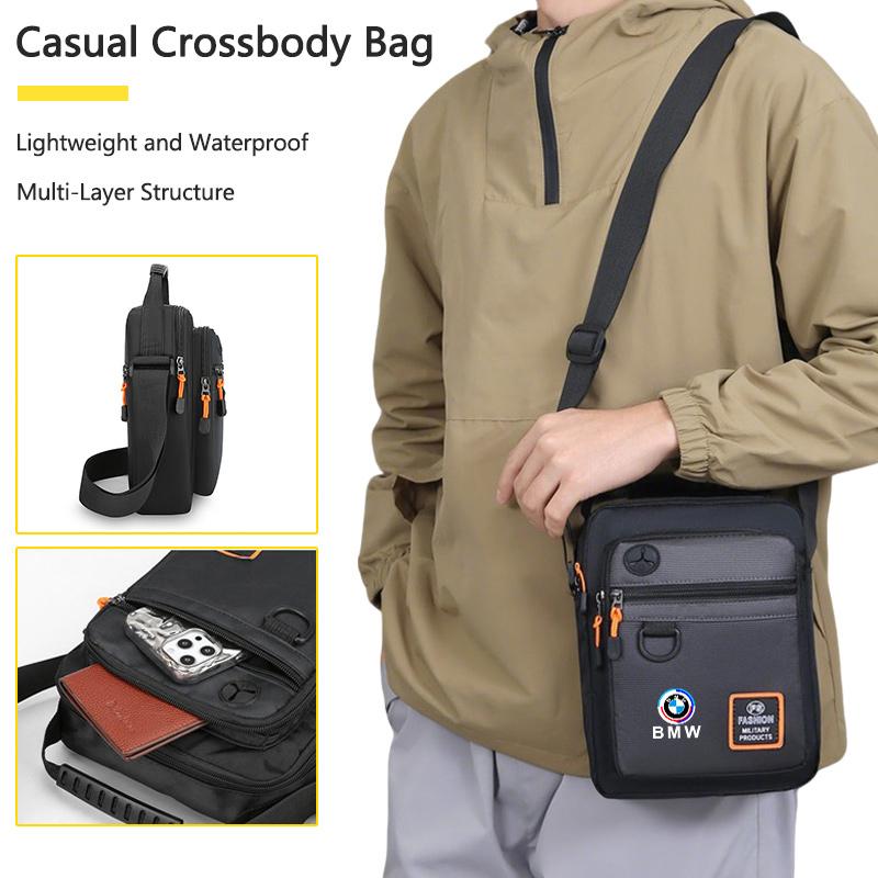 Men Shoulder Bag Waterproof Large Capacity Travel Sports Handbag Crossbody Pouch for BMW 50th M E36 E39 E46 E90 X3 X5 X6 G10 G20 gzsh02