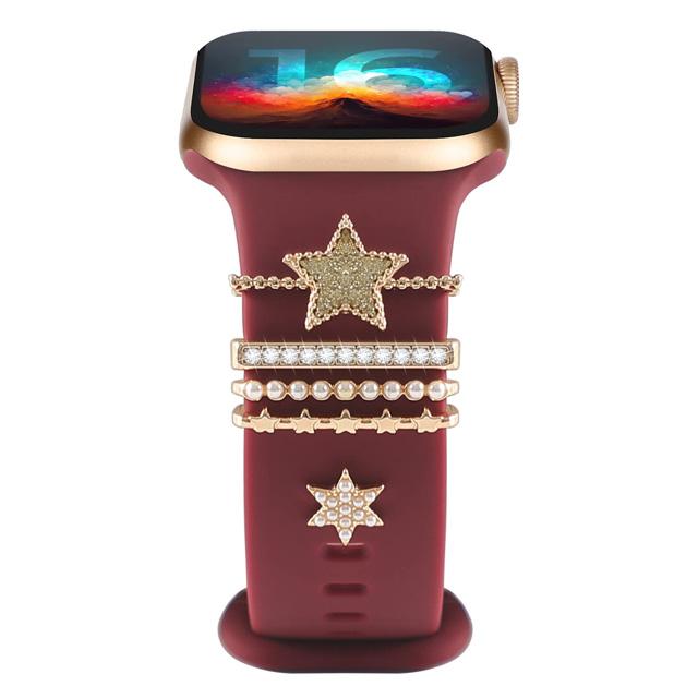 Decoration For Apple watch ultra 2 band 10 9 11 Diamond Jewelry Charms Accessories samsung/Huawei/amazfit strap 20/22mm Bracelet