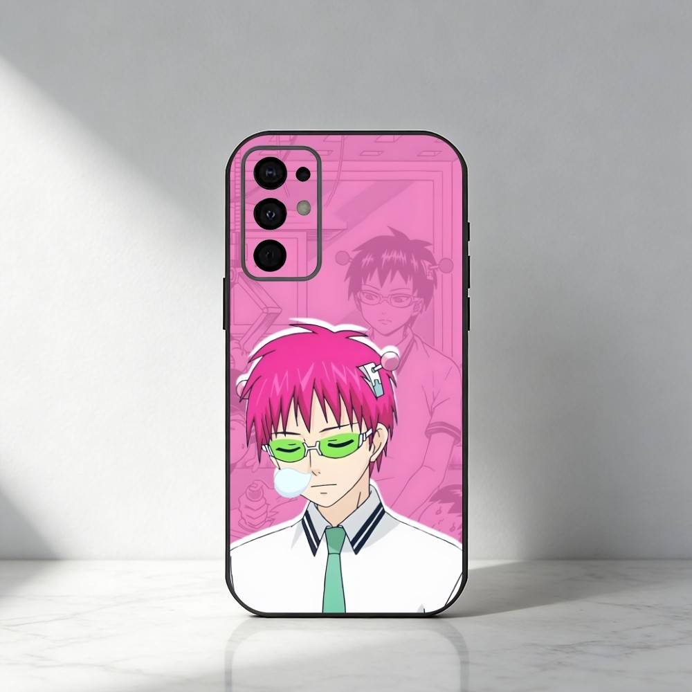 K-Кусуо S-Сайки Из аниме Катастрофический чехол для телефона для Samsung S25, S24, S21, S22, S23, S20, Ultra, S26, Plus, Fe, Note, 5G Черный чехол