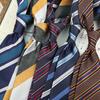 Ретро Хаки в Полоску Мужской Галстук 8см для Business Casual и Streetwear