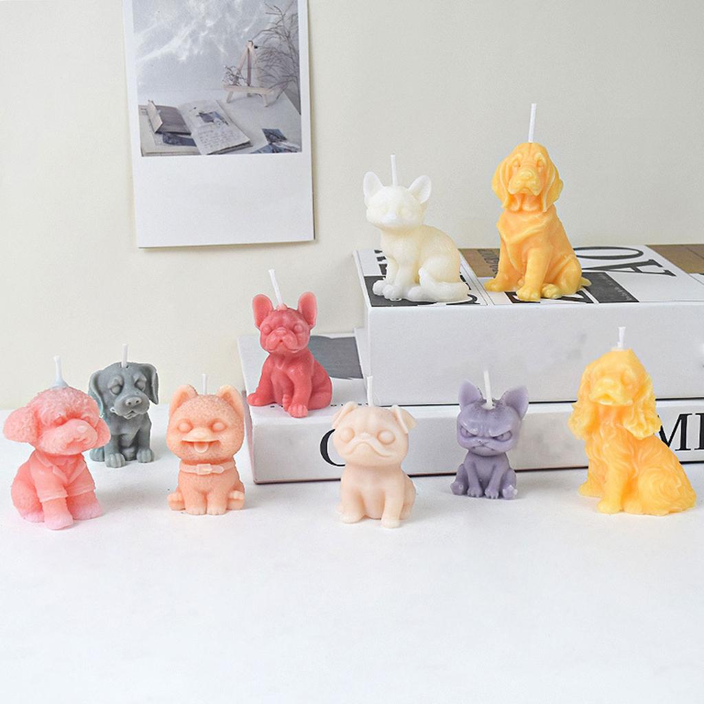 Dog Shaped Silicone Candle Molds Epoxy Resin Silicone Molds for Candle Soap Plaster Decorations Plaster Silicone Molds