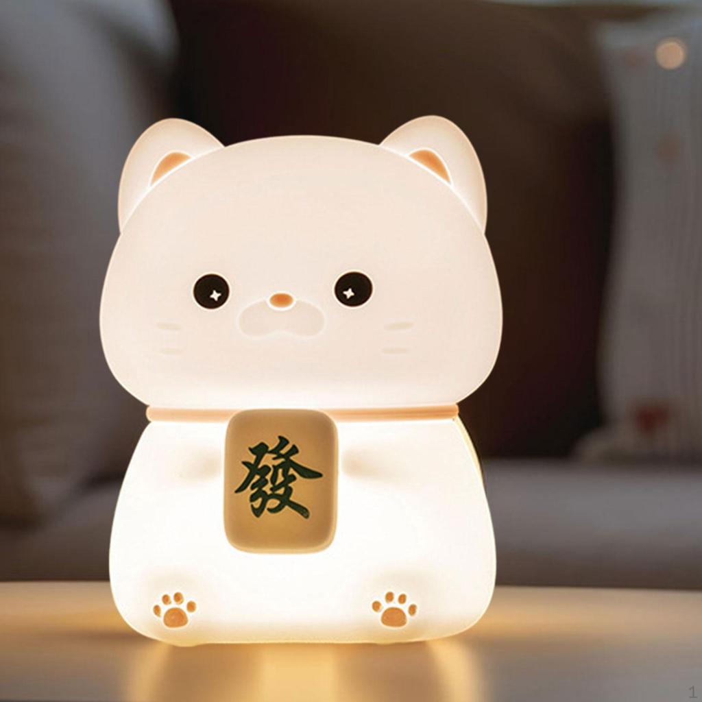 Adorable Cat Night Light for Kids - Charming Bedside Lamp Children's Bedroom