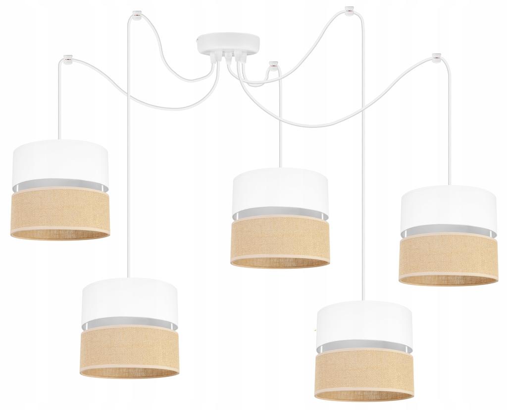 Spider ceiling hanging lamp, lampshade 20 CM white