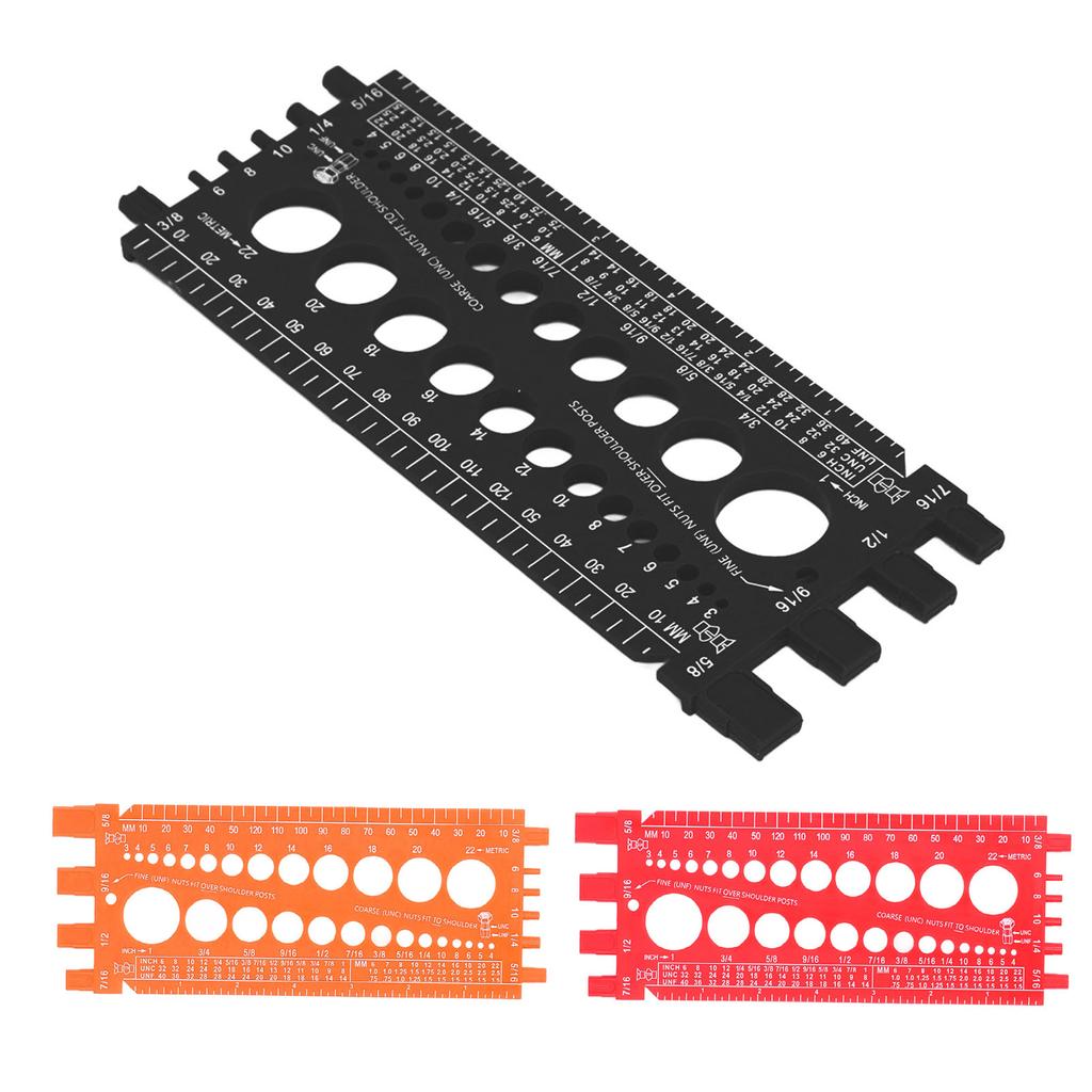 Гайка болт винт калибр многофункциональный дюймовый метрический быстрая идентификация гайка болт резьба проверка для W