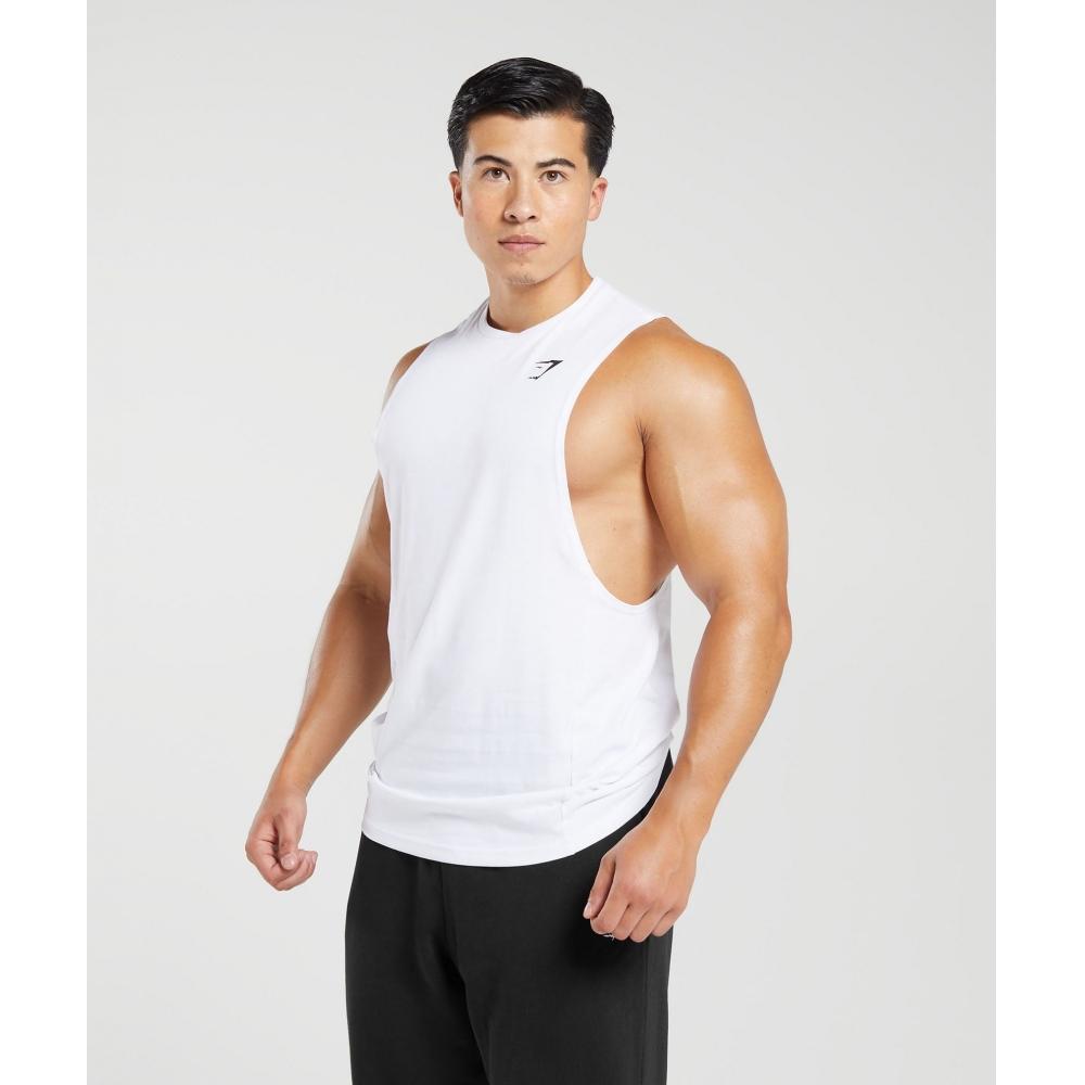 Gymshark Майка на бретелях React с опущенными плечами Белая A2a8o Wbbm