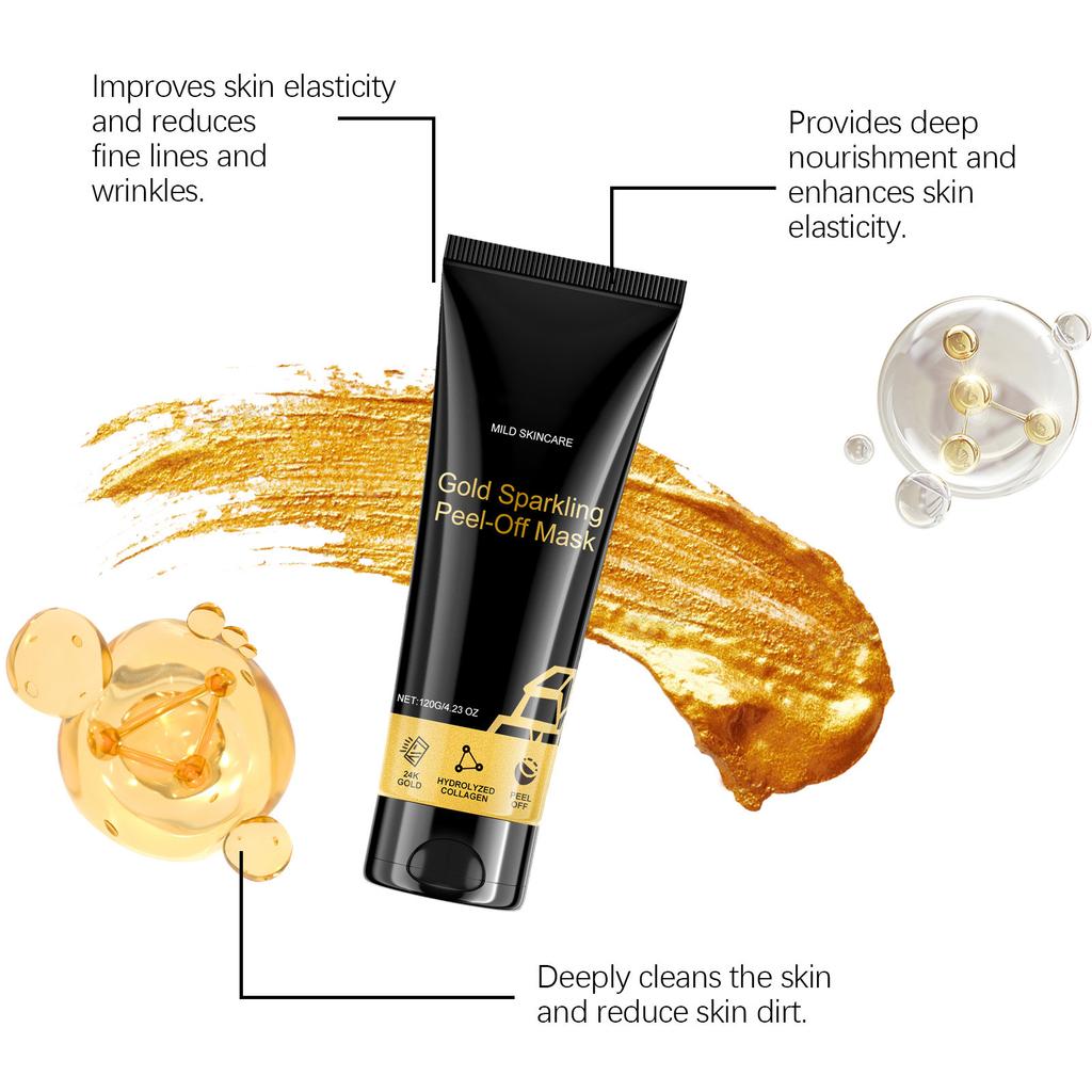 24K Collagen Peel Off Mask Укрепляющая, увлажняющая, омолаживающая, очищающая маска против морщин