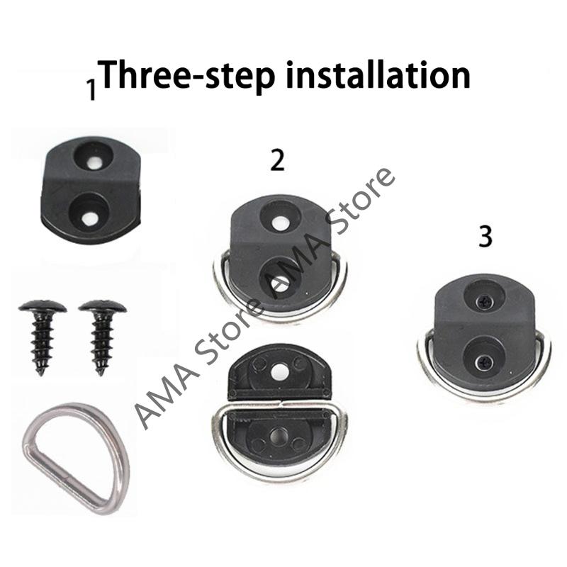 X7JF D Rings for Trailers Cargo Net FixingTrailer Tie Down Rings, 55lbs Fixing D Rings,Trailer Tie Down Anchors