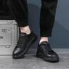 Повседневная обувь мужская 2024 Новое поступление На шнуровке Повседневные кроссовки На платформе Мужская обувь для скейтборда Универсальная Кожа Толстая подошва Обувь на платформе