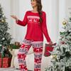 Женский европейский и американский рождественский пижамный комплект из двух частей