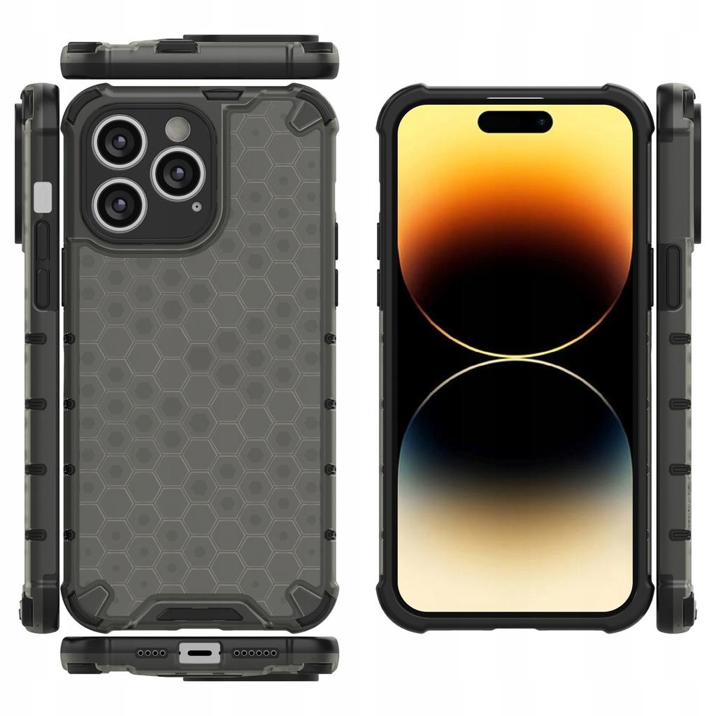 Honeycomb Etui Case Obudowa Pokrowiec Futerał Do Iphone 14 Pro Max Czarne