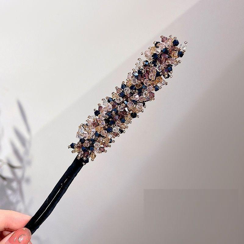 Ruoshui женщина горный хрусталь жемчуг цветок булочка для волос DIY инструмент для прически для женщин аксессуары для волос свадебная лента для волос