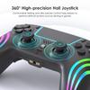 Bluetooth Wireless Controller For Ps4/Windows PC with RGB Light Gaming Console Dual Vibration Turbo Key Joysticks Gaming Console