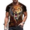 Мужская повседневная футболка с коротким рукавом с принтом животных в стиле ретро на 3D-принте Мужская футболка