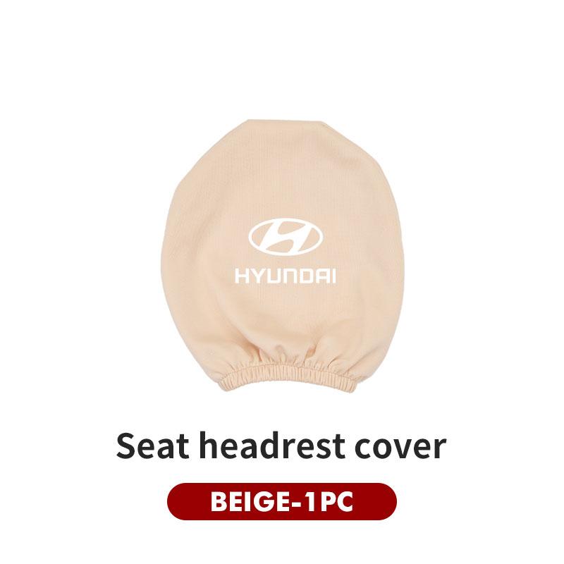 For Hyundai Car Logo Headrest Cover Dustproof Cover For Front Seat Head Rests I30 I20 IX35 I40 Tucson Getz Veloster Kona Elantra XX5