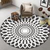 Кристальный вельвет Коврики и ковры для спальни круглые для украшения дома Гостиная Скандинавский этнический стиль Напольные коврики Бохо Ретро