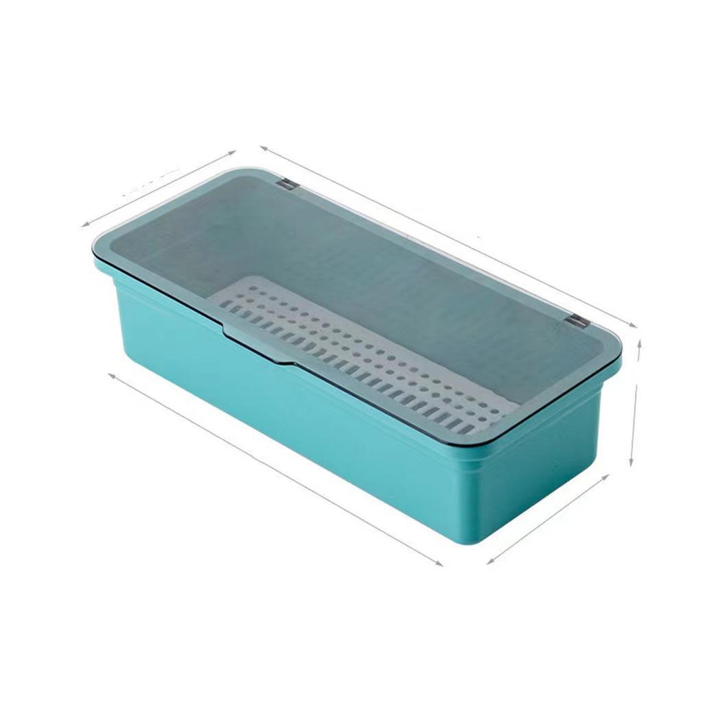 Multifunctional Dustproof Tea Set & Chopstick Storage Organizer with Draining Feature
