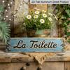 Плоский 2D, 1 шт., Французский деревенский La Toilette Алюминиевый декоративный знак для украшения ванной комнаты, Настенное искусство в винтажном стиле для туалета, Умывальной
