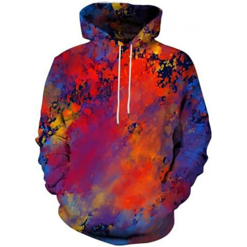 Unisex 3D Graphic Hoodie Oversized Streetwear Sweatshirt Air Layer Fabric Casual Pullover