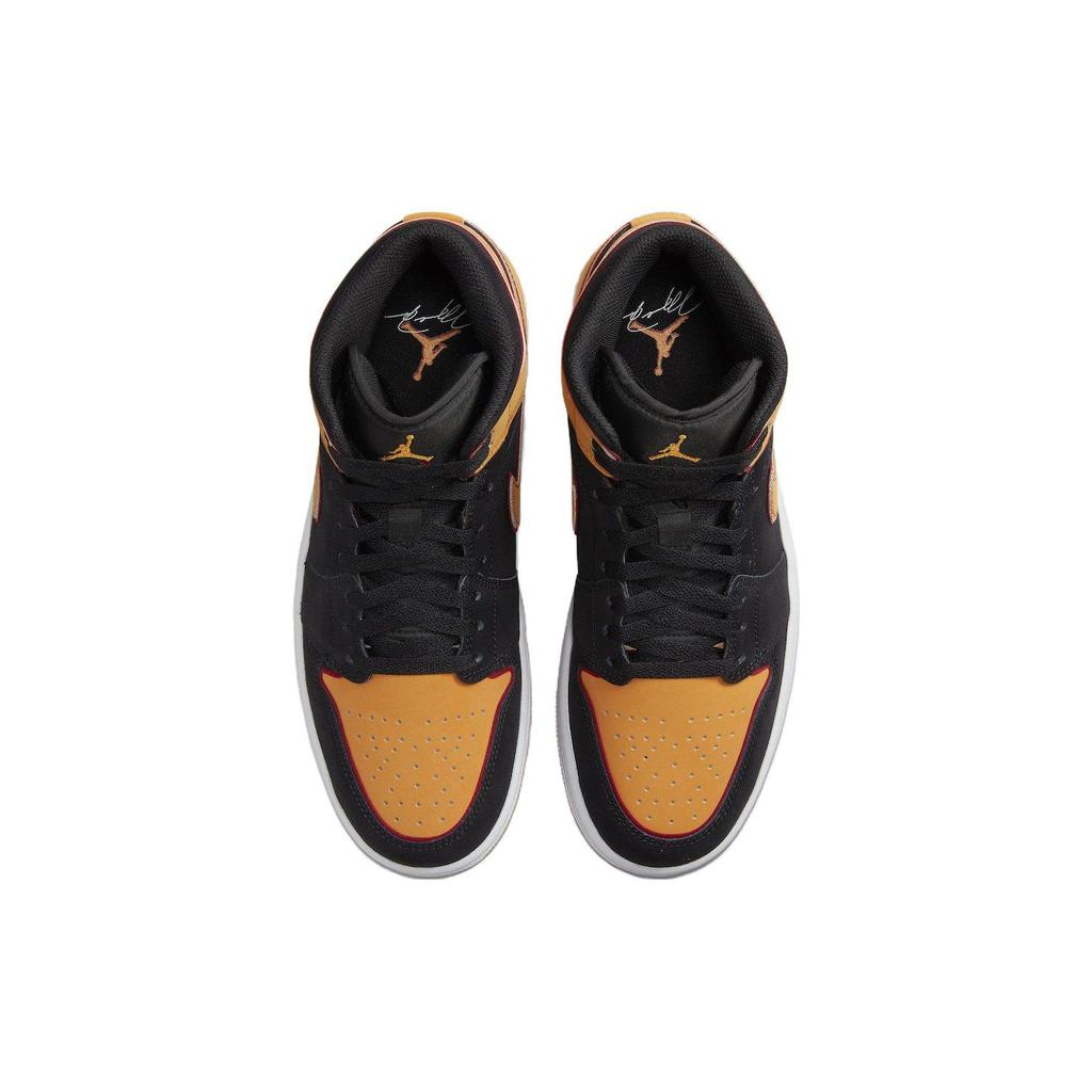 Мужские кроссовки Air Jordan 1 Mid SE Vivid Orange Black Cardinal-Red White FJ4923-008