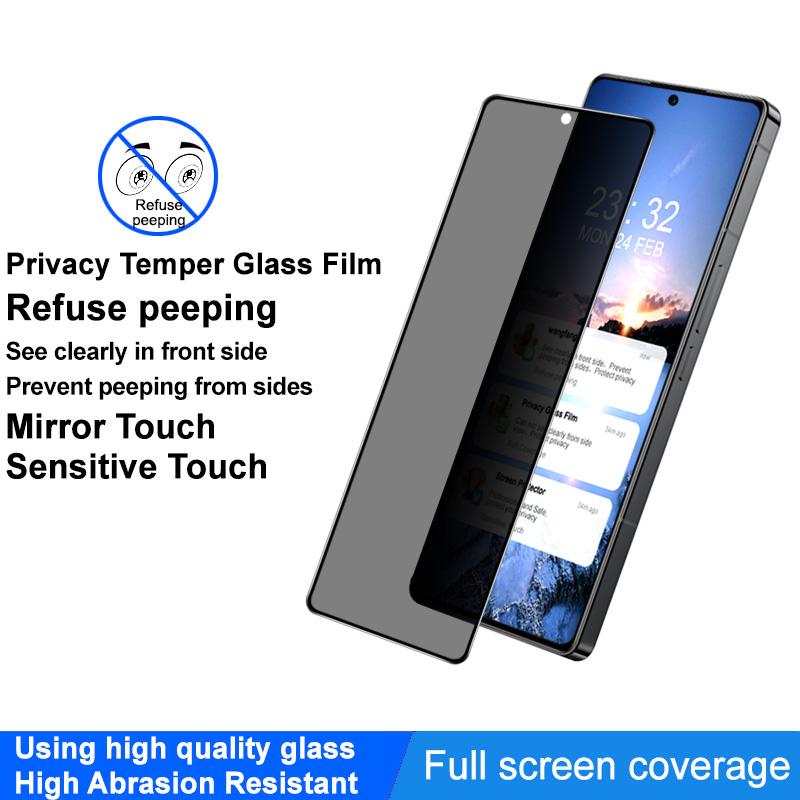 IMAK For Meizu 21 Pro Anti-Spy Tempered Glass Screen Protector Full Glue Phone Screen Film (Fingerprint Unlock Version)