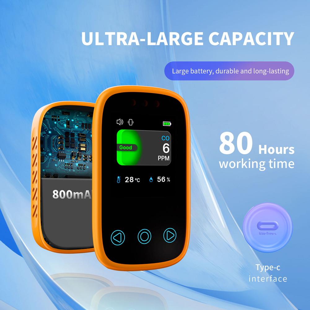 3в1 тестер качества воздуха CO детектор температуры и влажности NDIR датчик автоматическая регулировка яркости