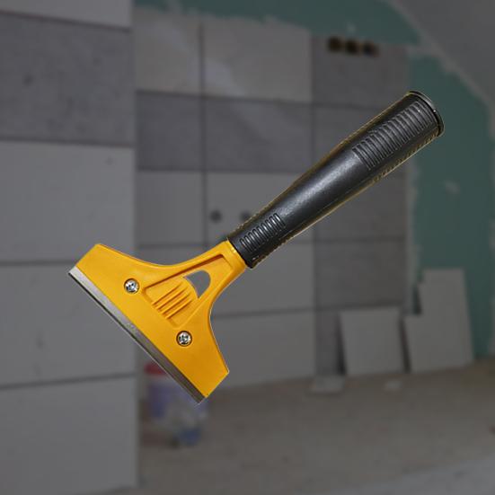 Скребок для плитки Сменное лезвие Съемное противоскользящее бесследное трудосберегающее покрытие Эргономичная ручка Красивый шпатель для плитки со швом для стены