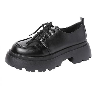 Женские черные лоферы, весенние дизайнерские повседневные кожаные оксфорды, туфли на плоской платформе, туфли-лодочки без застежек