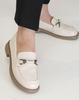 Loafers with Chain Berkonty 68022 36 Milky Leather