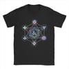 DnD Holographic Geometric Dice T-Shirts Men Game Amazing Pure Cotton Tee Shirt Crew Neck Short Sleeve T Shirt Big Size Tops