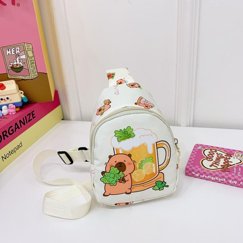 Капибара Мультяшная Милая Сумка Через Плечо Дышащая Ткань Малыши Девочка Дорожные Сумки