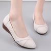 Women Classic Round Toe High Quality Spring Slip On Square Heel Shoes Lady Casual Comfort Spring Summer Red Heel Pumps